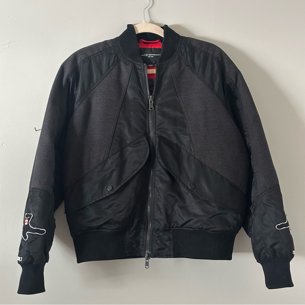 Cult of Individuality Bomber Jacket Panther Graphic Black Size [S] - Picture 3 of 8